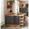 KÖKSÖ 150/90/90 cm  i grå  - skogsek/aluminiumfärg, Design, metall/trämaterial (150/90/90cm) - Respekta