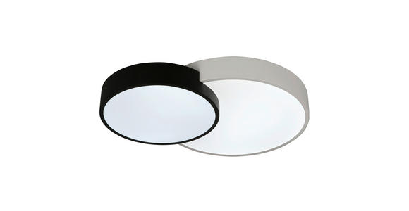 LED-DECKENLEUCHTE 55/40/12,7 cm - Schwarz/Weiß, Design, Kunststoff/Metall (55/40/12,7cm) - Ambiente
