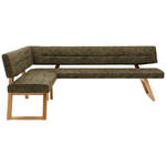 ECKBANK 155/225 cm  in Olivgrün  - Eichefarben/Olivgrün, KONVENTIONELL, Holz/Textil (155/225cm) - Dieter Knoll