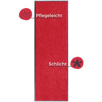 SCHMUTZFANGMATTE  60/180 cm  Rot  Uni  - Rot, Basics, Kunststoff/Textil (60/180cm) - Hanse Home