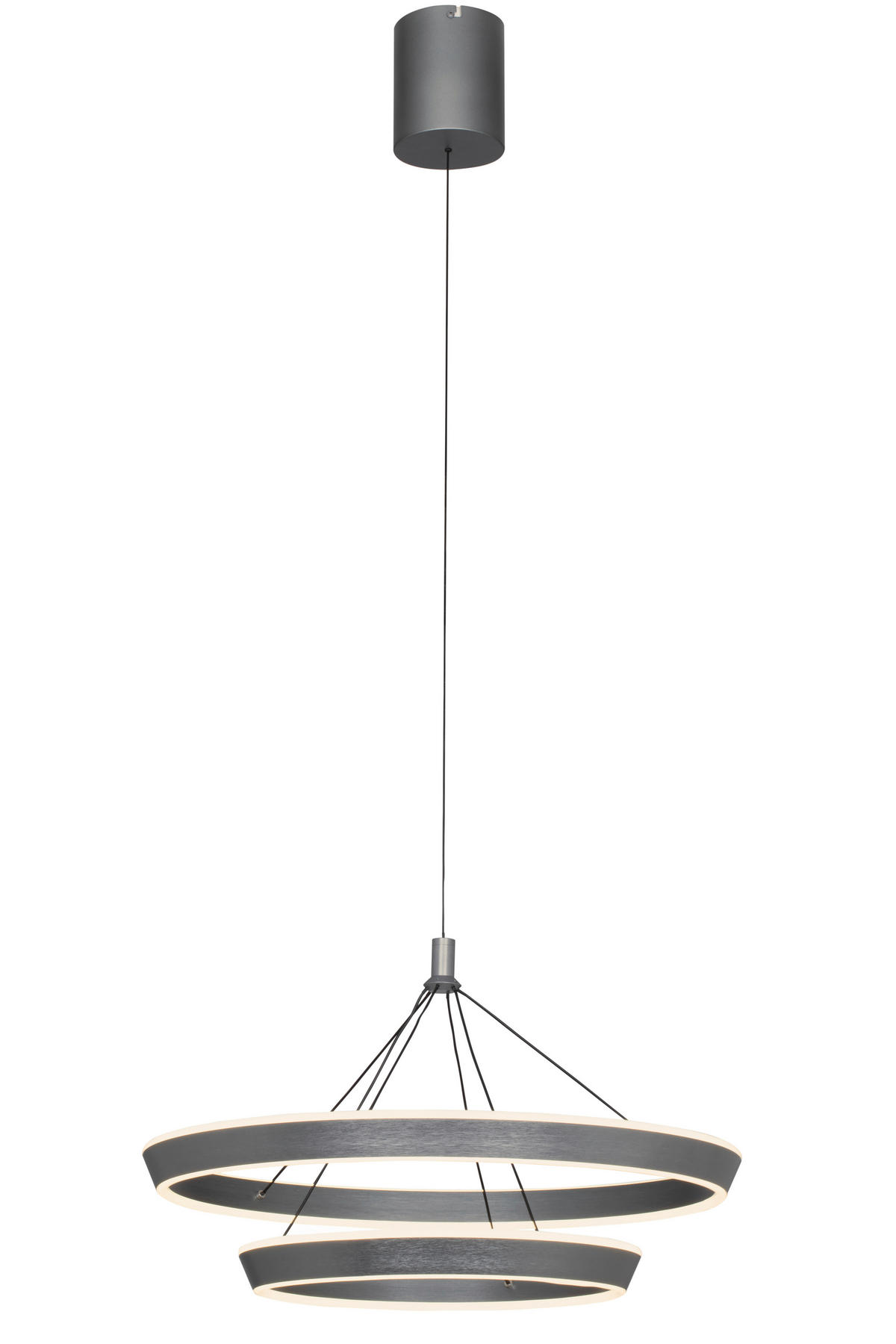 ZÁVĚSNÉ LED SVÍTIDLO, 60/150 cm  - šedá, Lifestyle, kov (60/150cm) - Ambiente