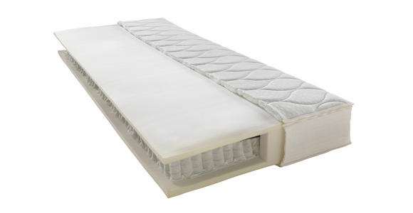 TASCHENFEDERKERNMATRATZE 90/200 cm Höhe ca. 24 cm  - Weiß, Basics, Textil (90/200cm) - Novel