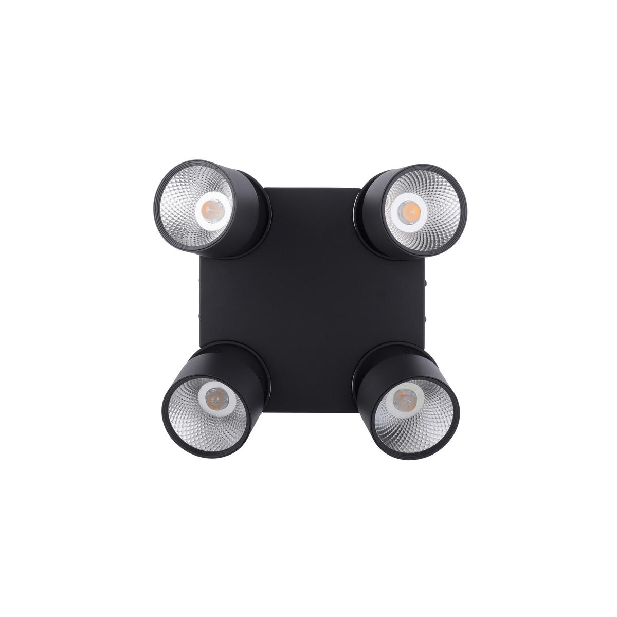 LED-DECKENLEUCHTE 40.5/40.5/15.5 cm   - Schwarz, Basics, Kunststoff/Metall (40.5/40.5/15.5cm) - Neuhaus PURE