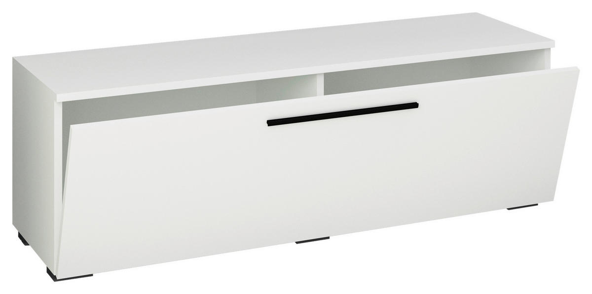 LOWBOARD  in 115/39/40 cm  - Weiss/Schwarz, Modern, Holzwerkstoff/Kunststoff (115/39/40cm) - MID.YOU