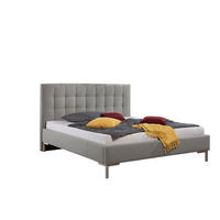 POLSTERBETT  in Grau,  - Silberfarben/Grau, MODERN, Textil/Metall (213/117/210cm) - Livetastic