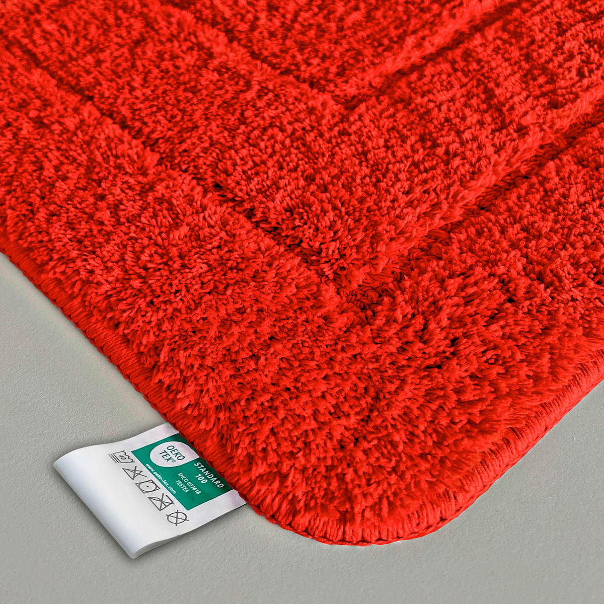BADEMATTE Atlantis Rot 50/2 cm  - Rot, Basics, Kunststoff/Textil (50/2cm) - Floordirekt