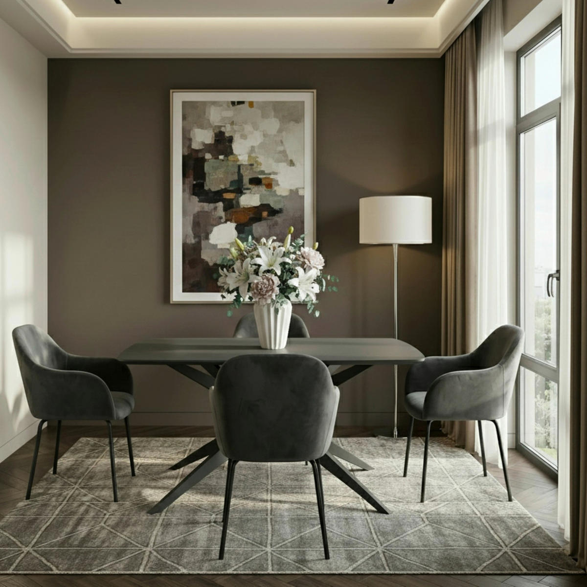 ESSTISCH 160/90/76 cm Nachbildung  Metall, Holzwerkstoff gastro- und objekttauglich rechteckig Schwarz  - Schwarz, MODERN, Holzwerkstoff/Metall (160/90/76cm) - MID.YOU