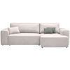 ECKSOFA in Plüsch Beige  - Beige/Blaugrau, Design, Kunststoff/Textil (288/152cm) - Xora