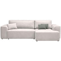 ECKSOFA in Plüsch Beige  - Beige/Blaugrau, Design, Kunststoff/Textil (288/152cm) - Xora