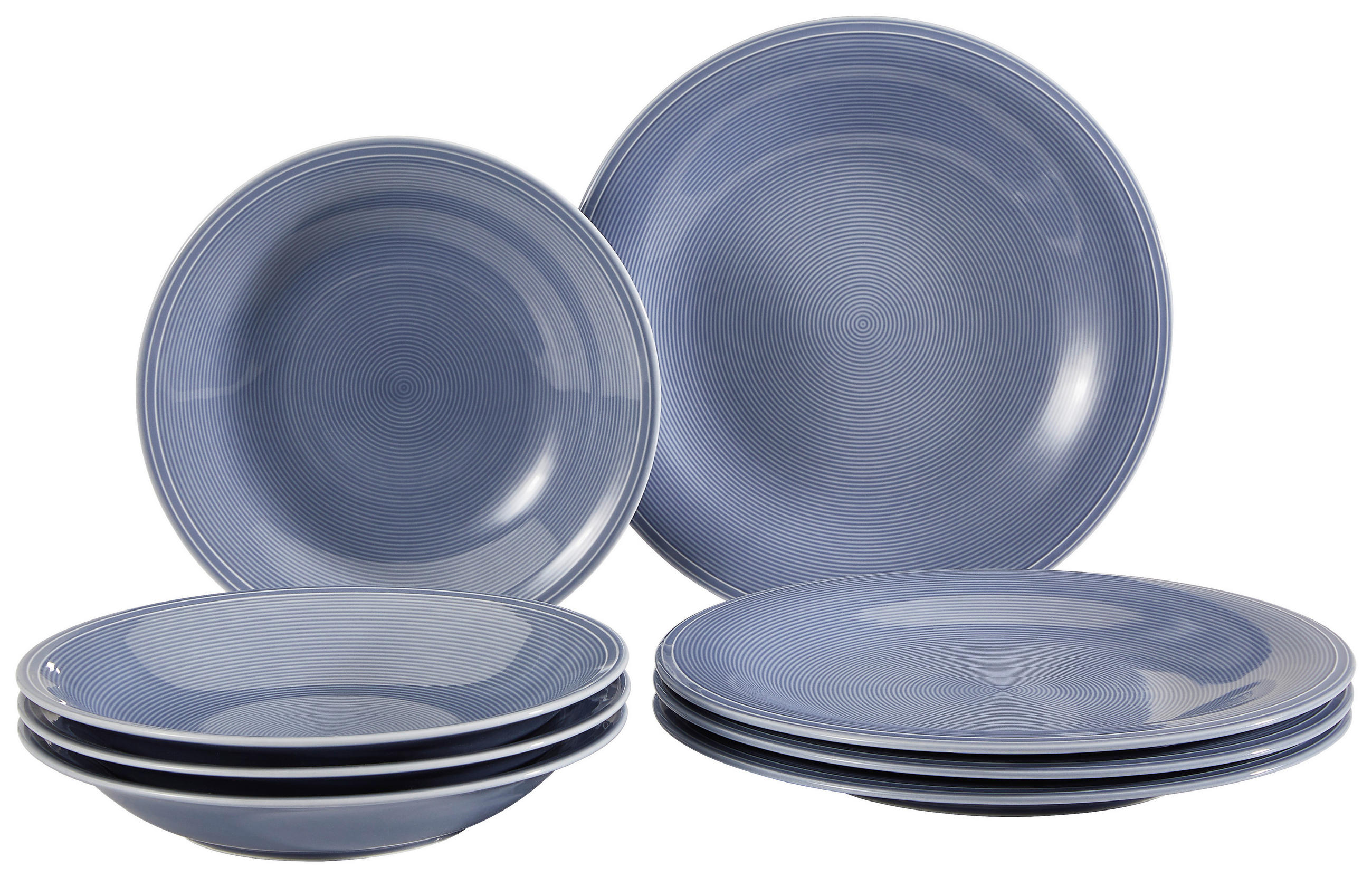 TAFELSERVICE Color Loop 8-teilig - Blau, LIFESTYLE, Keramik (27/27cm) - like.Villeroy & Boch