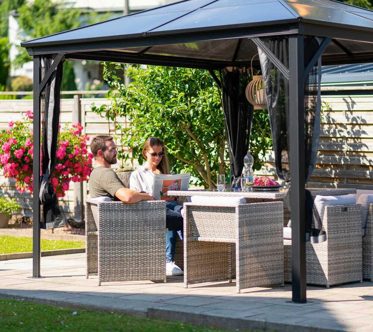 PAVILLON 298/261/298 cm   - Anthrazit, Basics, Kunststoff/Metall (298/261/298cm)