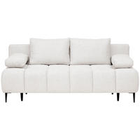 ZOFA S POSTELJNO FUNKCIJO,  bež tekstil  - črna/bež, Moderno, kovina/tekstil (204/90/95cm) - MID.YOU