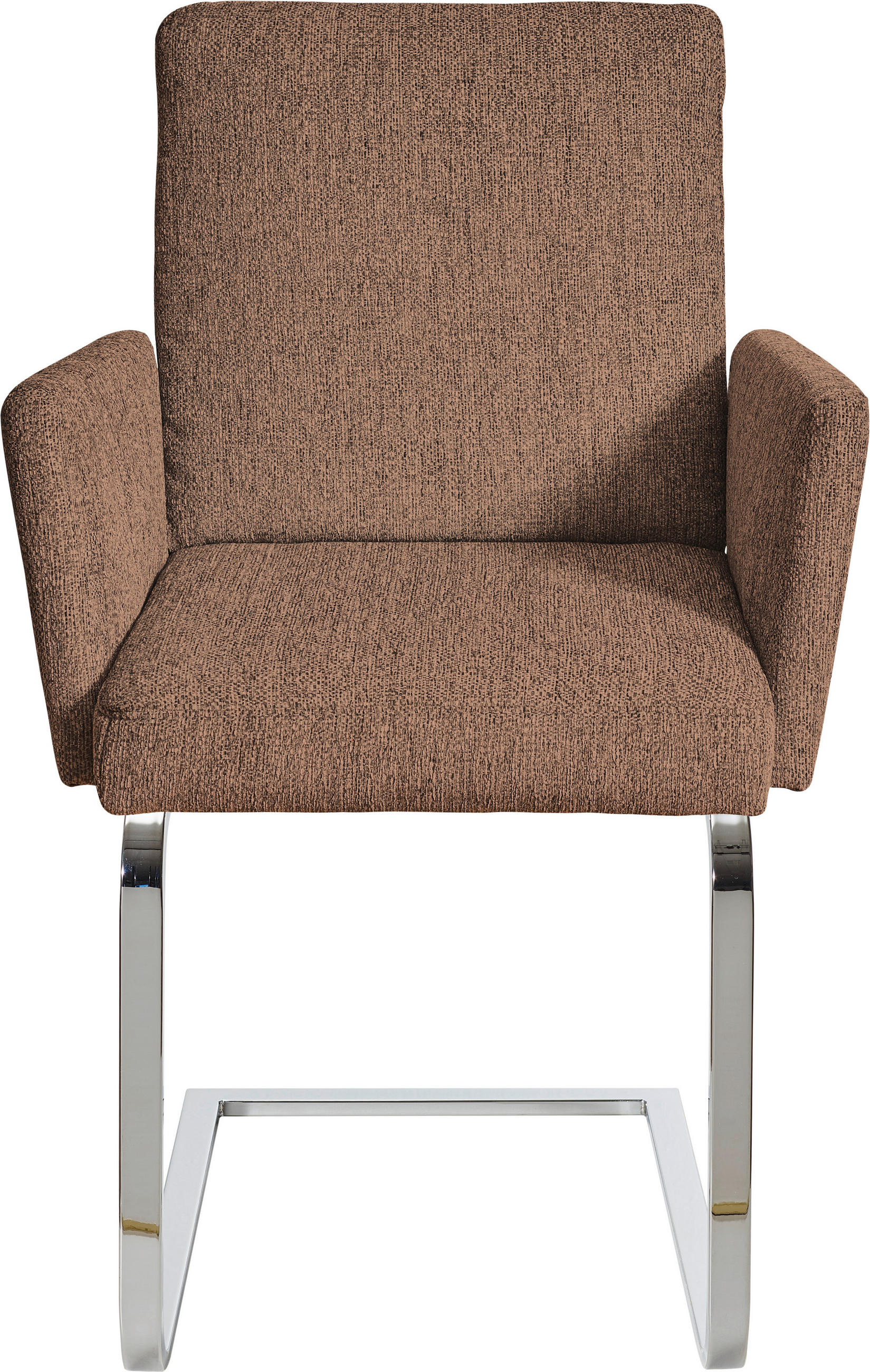 ARMLEHNSTUHL  in Stahl Chenille  - Chromfarben/Braun, Design, Textil/Metall (60/92/60cm) - Dieter Knoll