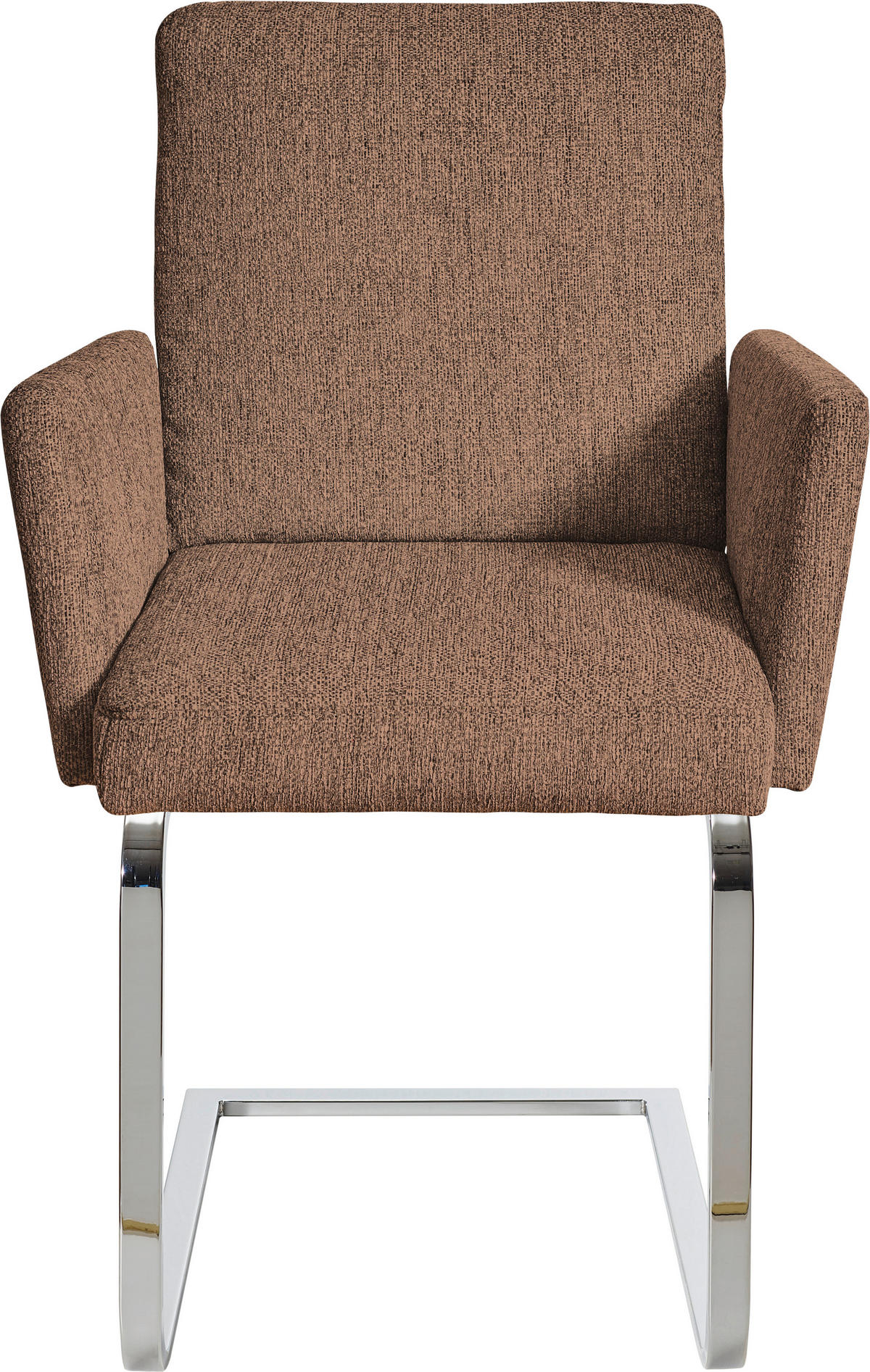 ARMLEHNSTUHL  in Stahl Chenille  - Chromfarben/Braun, Design, Textil/Metall (60/92/60cm) - Dieter Knoll