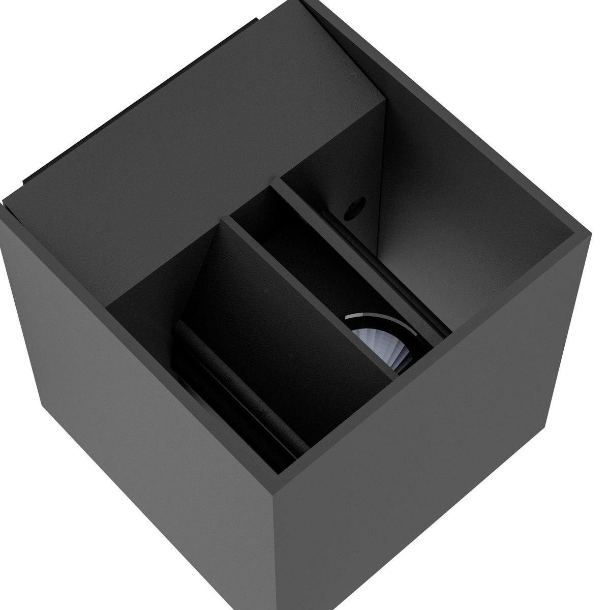 LED-AUßENLEUCHTE Calpino 10,5/10,5/11 cm  - Anthrazit, Basics, Metall (10,5/10,5/11cm) - Eglo