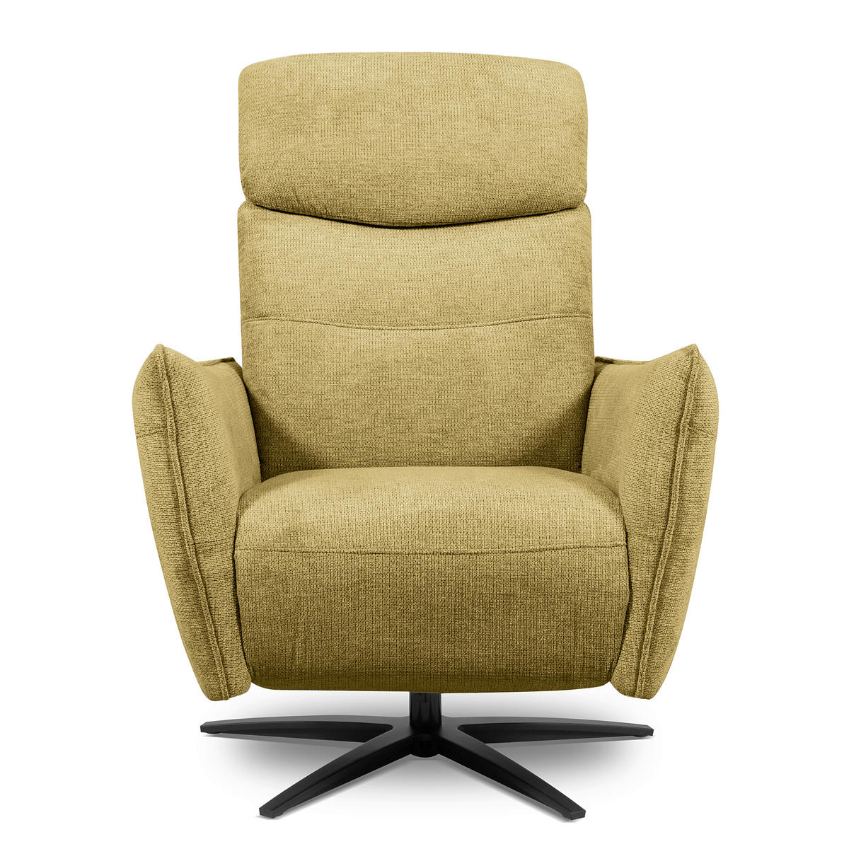 RELAXSESSEL in Textil Hellgrün  - Schwarz/Hellgrün, Design, Textil/Metall (77/107/88cm) - Livetastic