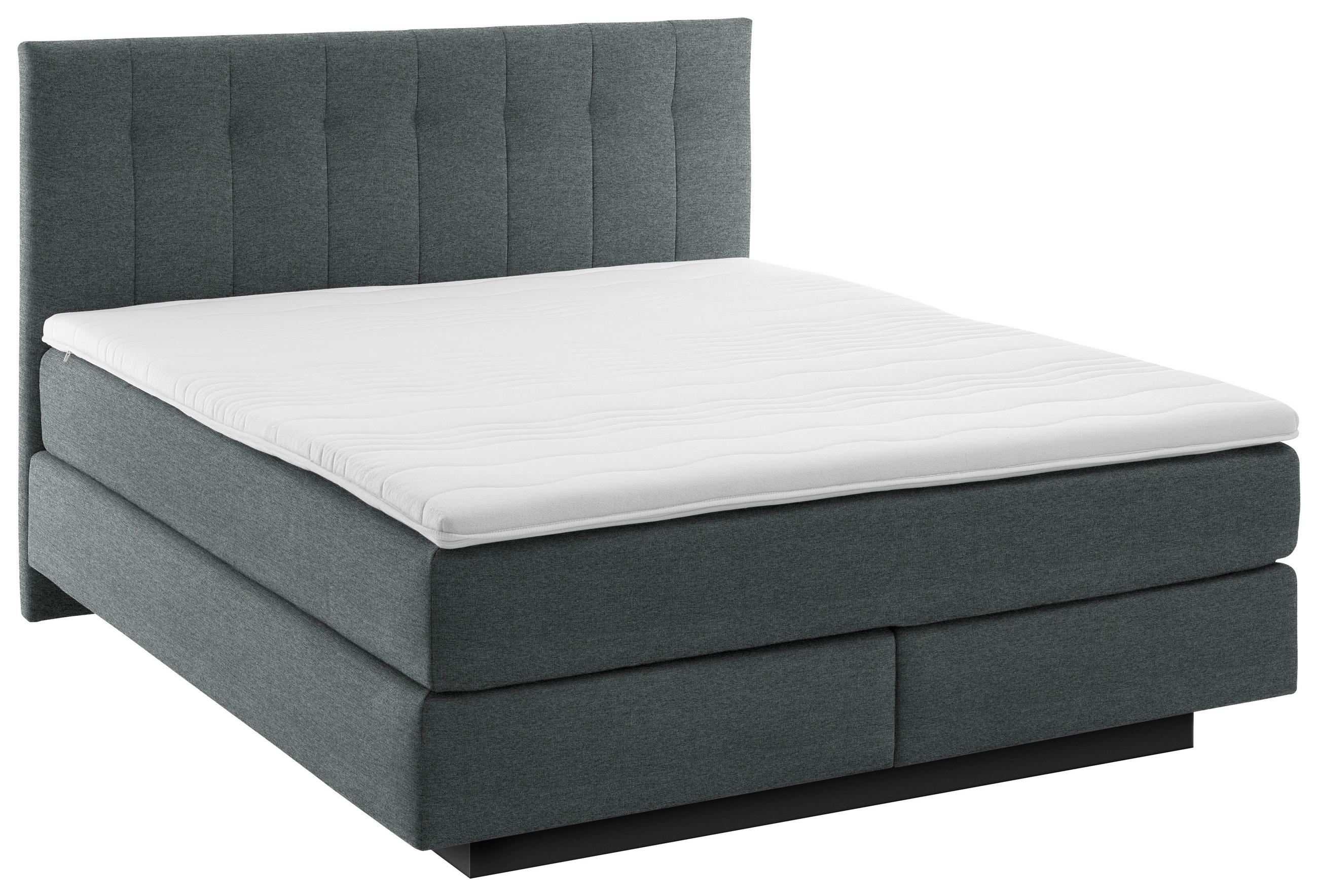 BOXSPRINGBETT 200/200 cm  in Anthrazit  - Anthrazit/Schwarz, Modern, Holzwerkstoff/Kunststoff (200/200cm) - Beldomo - Sleep