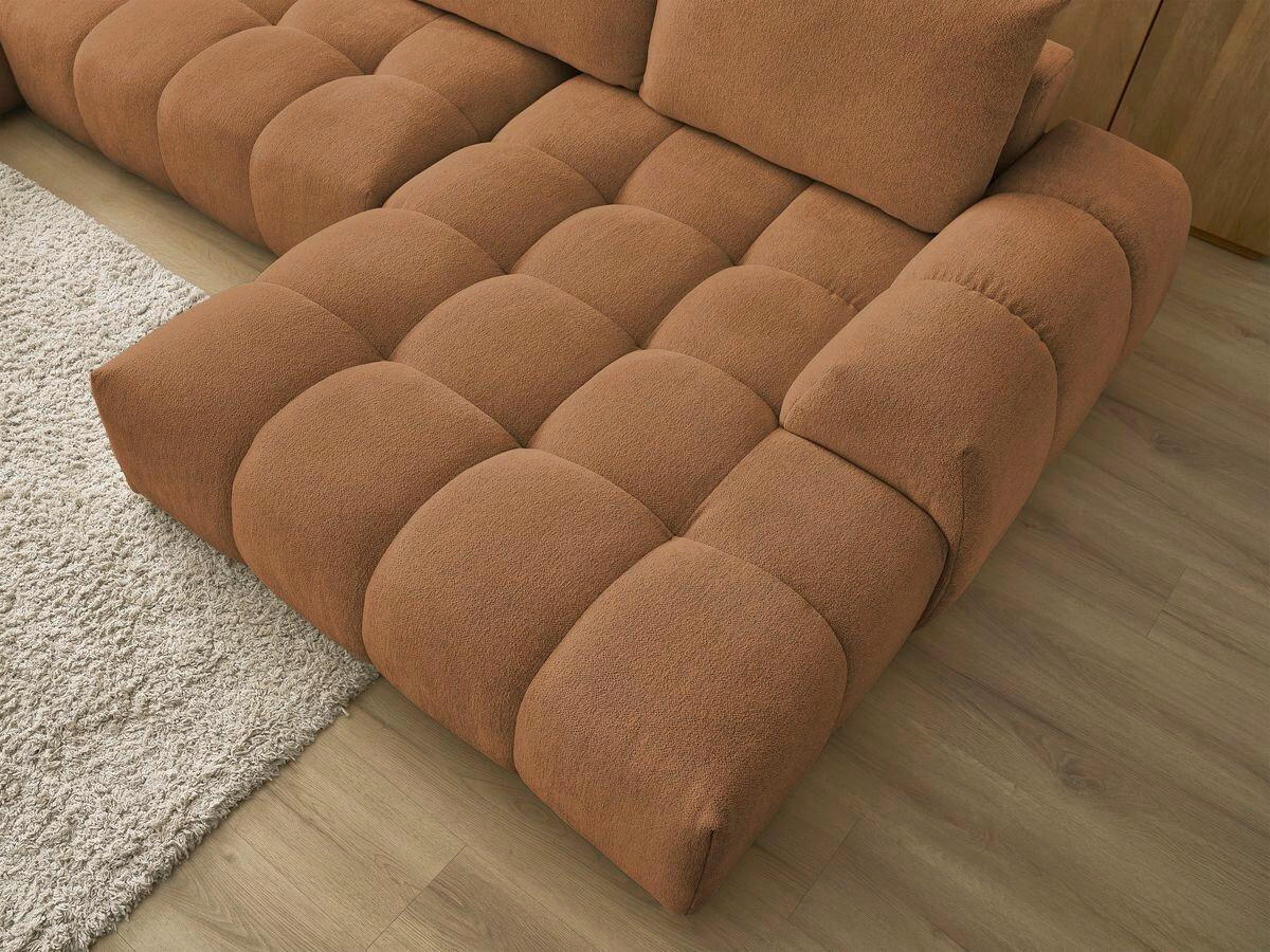 ECKSCHLAFSOFA EVEREST  mit Rücken echt, Armteil links, Armteil rechts Flachgewebe Orange  - Schwarz/Orange, MODERN, Kunststoff/Textil (212/423/198cm)