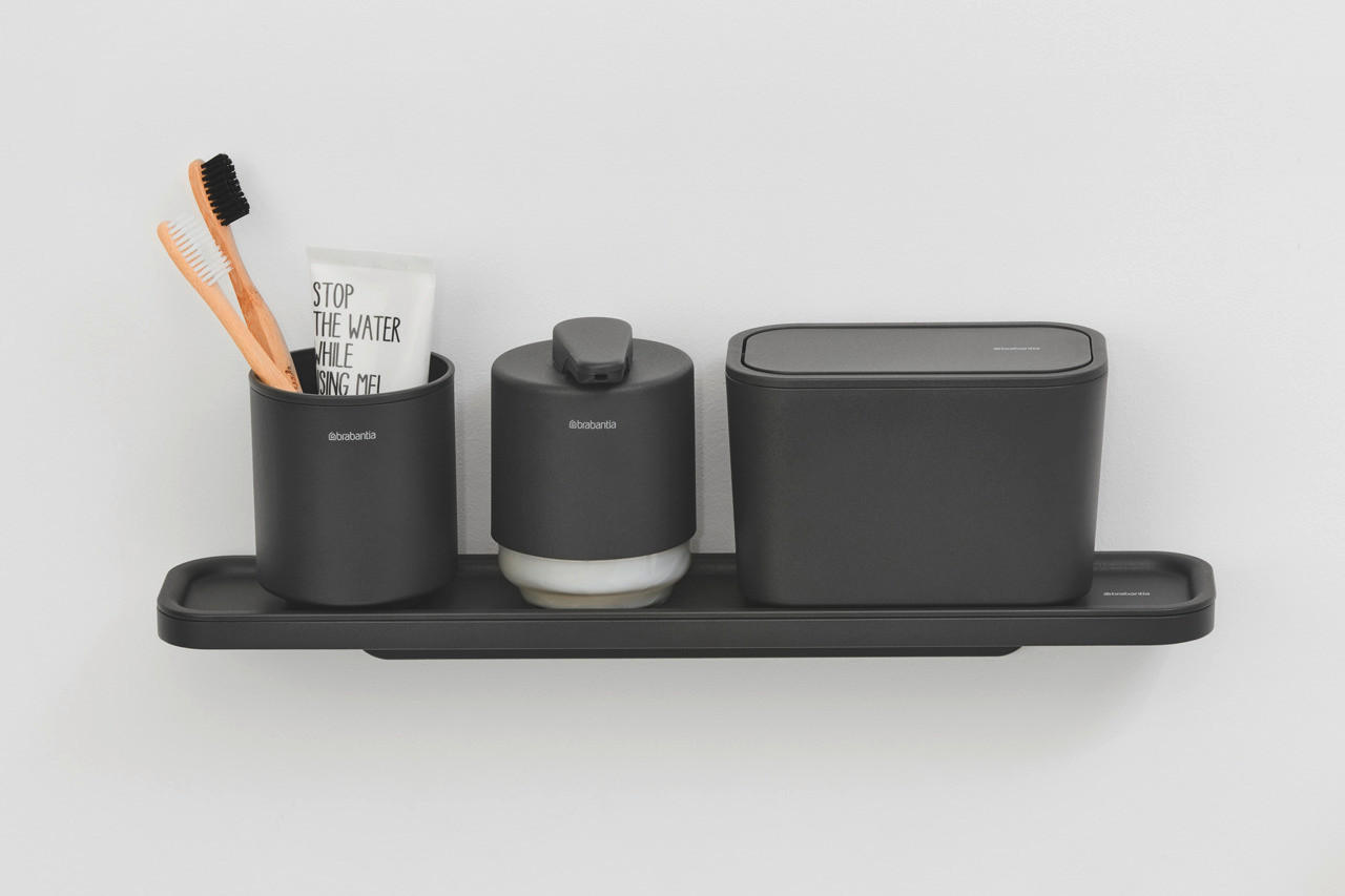 BADEZIMMERREGAL 42.1/4.4/8.6 cm - Grau, Basics, Metall (42.1/4.4/8.6cm) - Brabantia