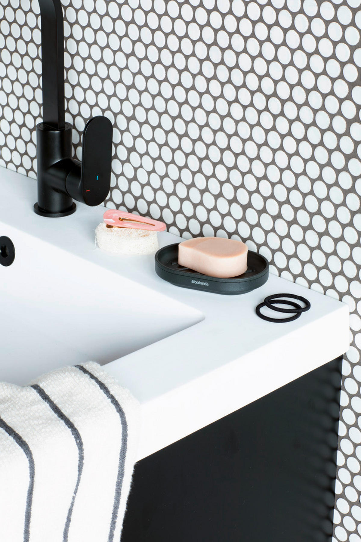POSODICA ZA MILO - siva, Basics, kovina (12.1/2.4/8.1cm) - Brabantia
