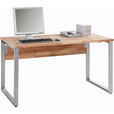 SCHREIBTISCH 140/70/76 cm  in Kernbuche  - Kernbuche, Design, Holz/Metall (140/70/76cm) - Carryhome
