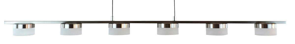 LED-HÄNGELEUCHTE 105/10/150 cm  - Nickelfarben, Design, Kunststoff/Metall (105/10/150cm)