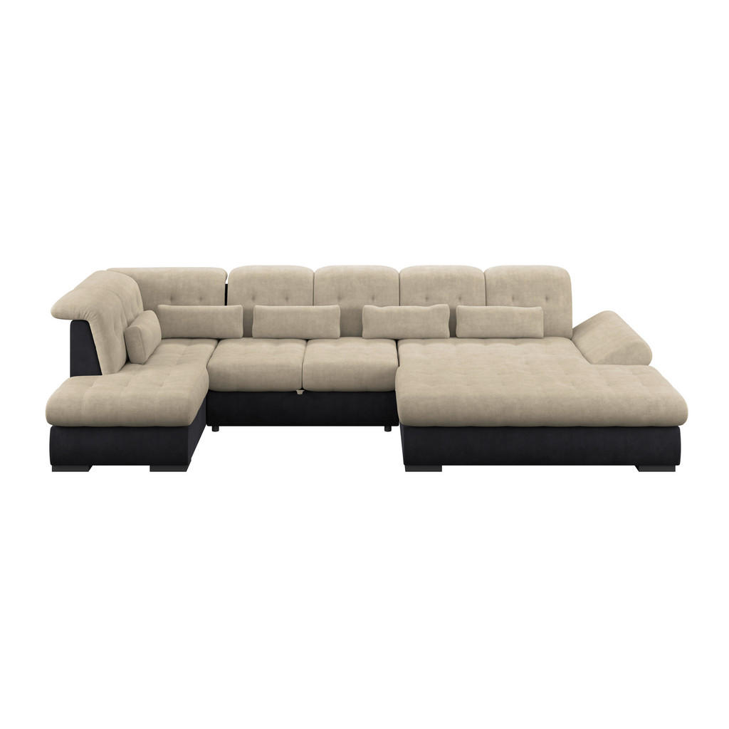 Wohnlandschaft Madera Cremefarben U: 212x358x190 cm