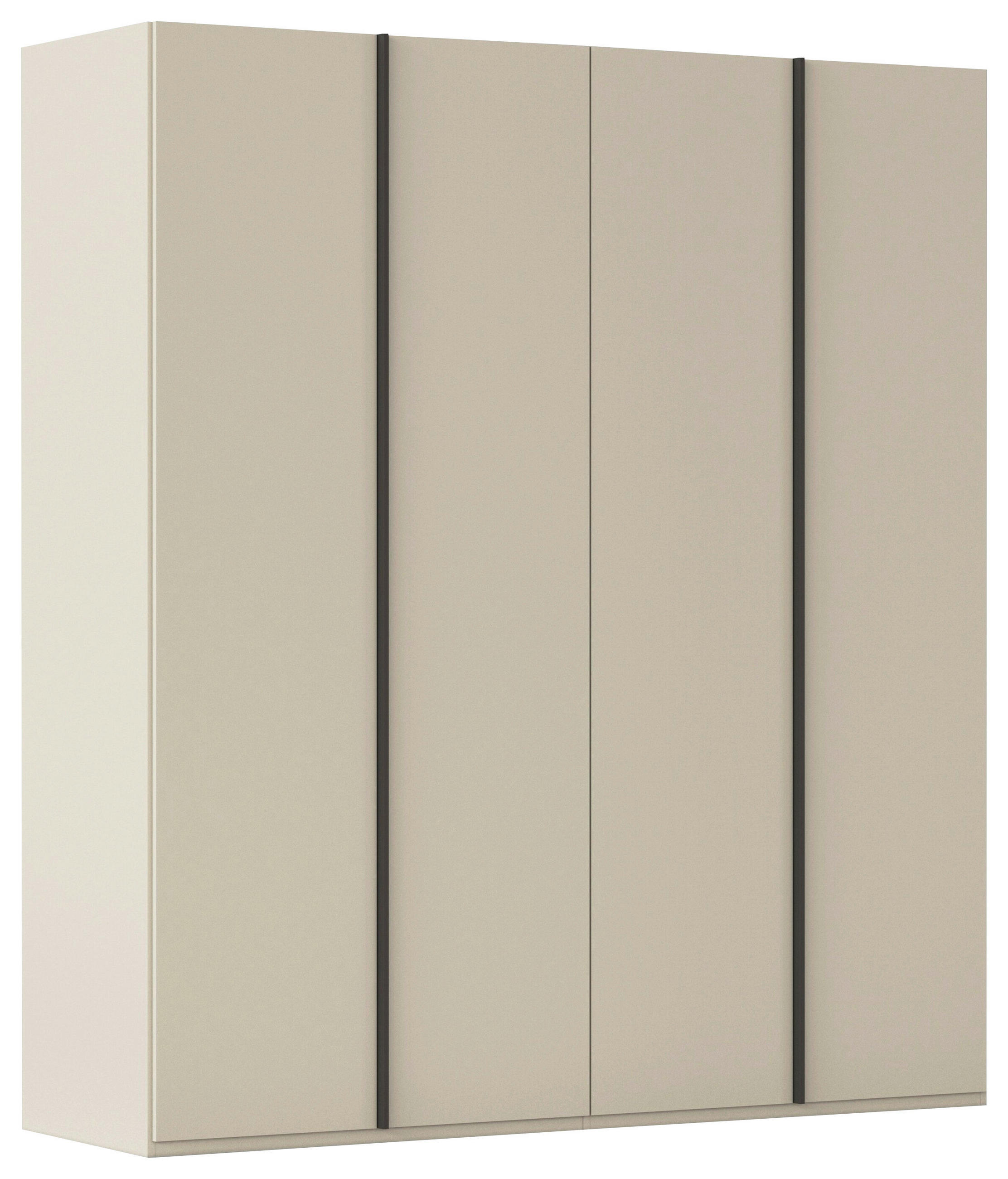 DREHTÜRENSCHRANK 201/235/61 cm,  in Champagner, 4-türig  - Champagner/Graphitfarben, Basics, Holzwerkstoff/Metall (201/235/61cm) - Novel