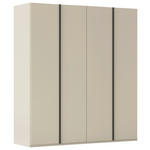 DREHTÜRENSCHRANK 201/223/61 cm,  in Champagner, 4-türig  - Champagner/Graphitfarben, Basics, Holzwerkstoff/Metall (201/223/61cm) - Novel