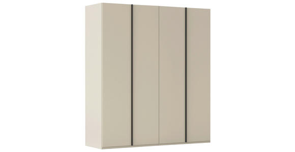 DREHTÜRENSCHRANK 201/235/61 cm,  in Champagner, 4-türig  - Champagner/Graphitfarben, Basics, Holzwerkstoff/Metall (201/235/61cm) - Novel