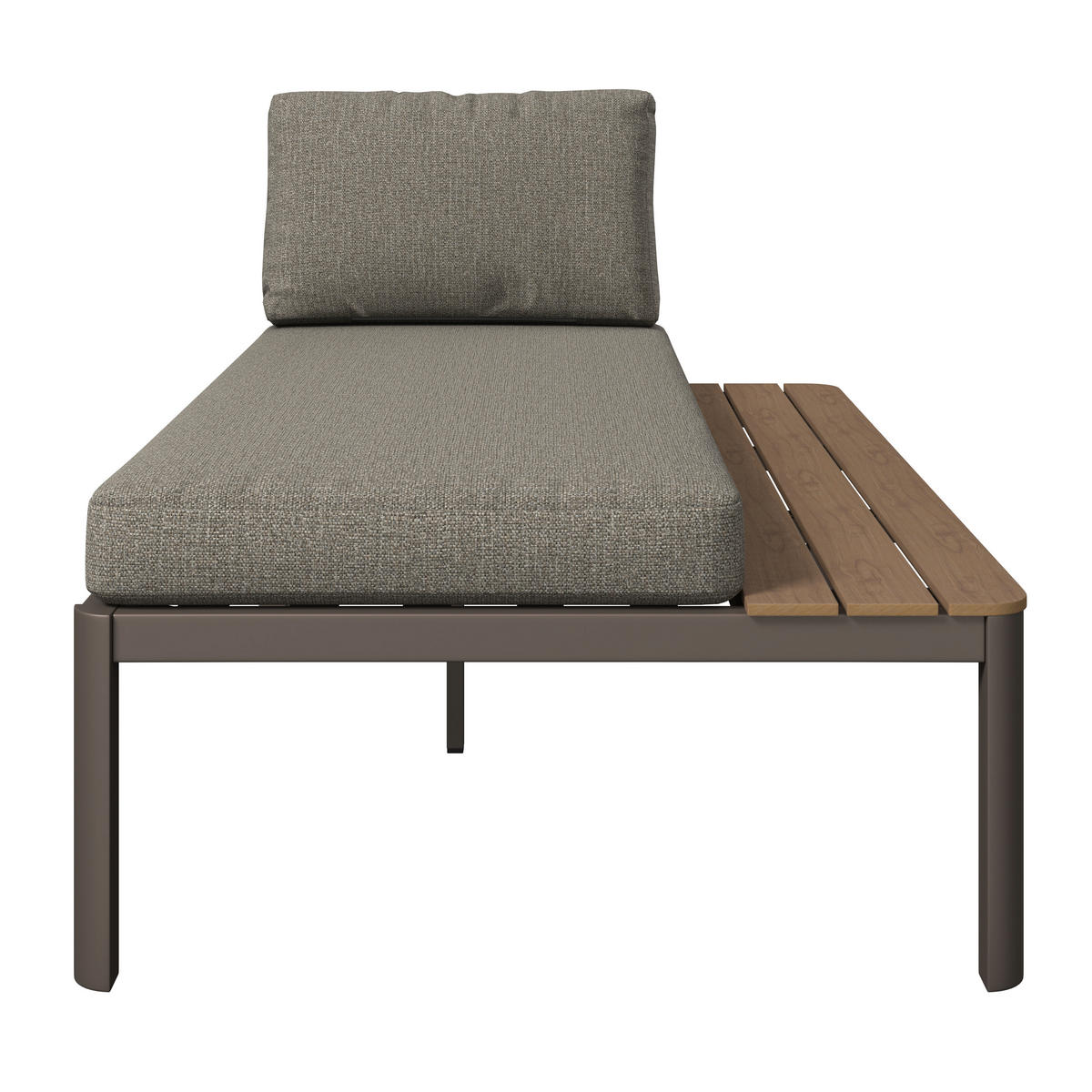 LOUNGEBETT  - Taupe/Naturfarben, Design, Kunststoff/Textil (99/83/151cm) - Amatio