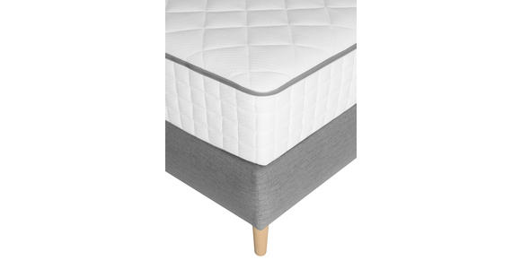 BOXSPRINGBETT 160/200 cm  in Hellgrau  - Hellgrau, Design, Holz/Textil (160/200cm) - Carryhome