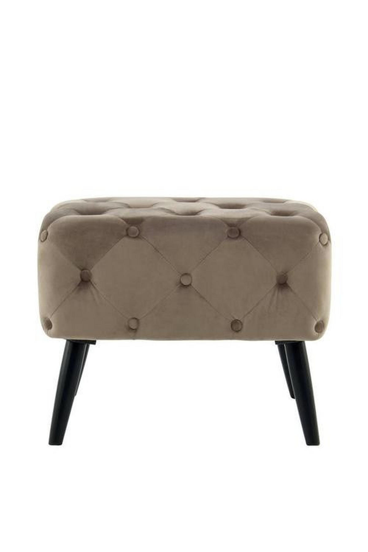 TABURETKA, drevo, textil, kompozitné drevo, 40/48/60 cm - čierna/sivohnedá, Basics, drevo/kompozitné drevo (40/48/60cm)