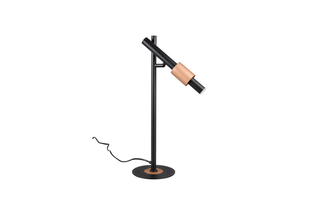 LED-TISCHLEUCHTE - Schwarz/Braun, Basics, Metall (16/50cm) - Trio Leuchten