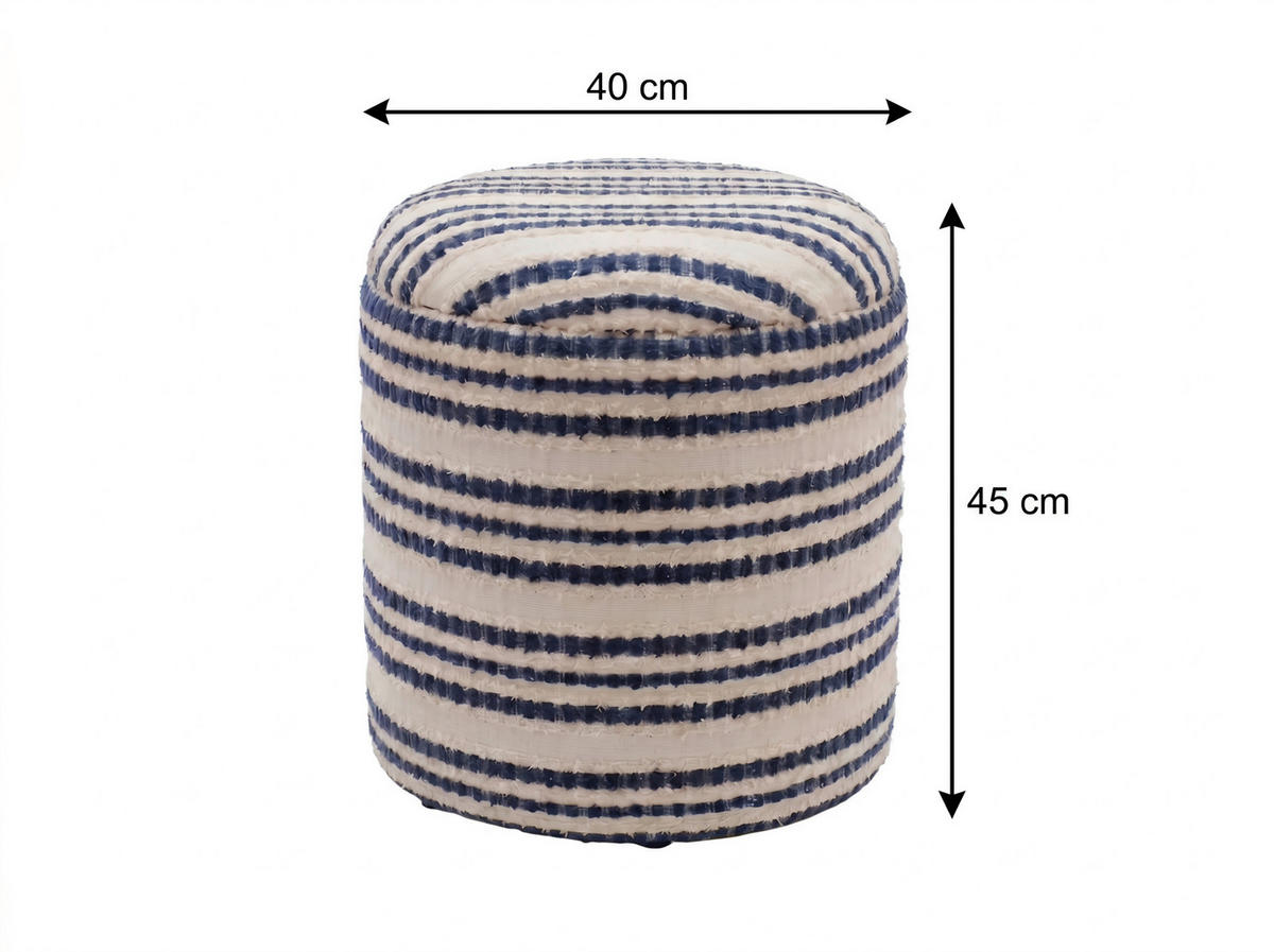 HOCKER Textil Beige  - Beige, Design, Textil (40/45/40cm) - Livetastic