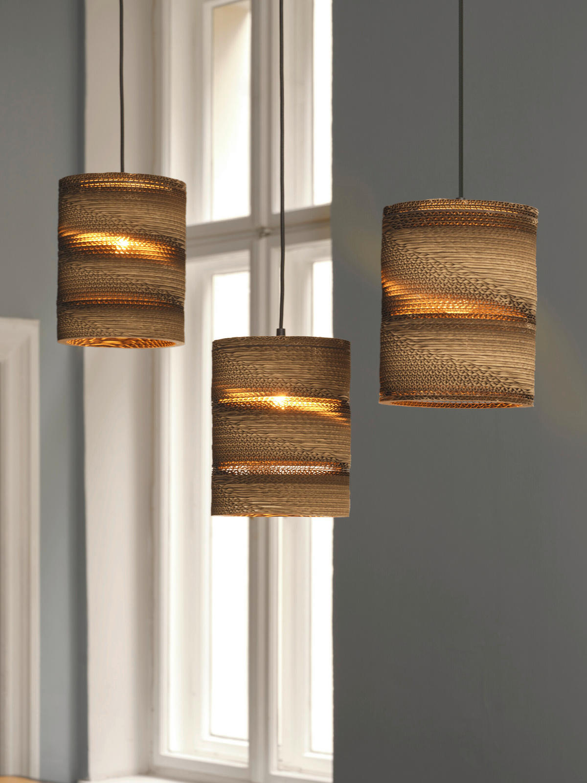 HÄNGELEUCHTE 83/20/130 cm  - Braun, Natur, Karton/Metall (83/20/130cm) - Osram