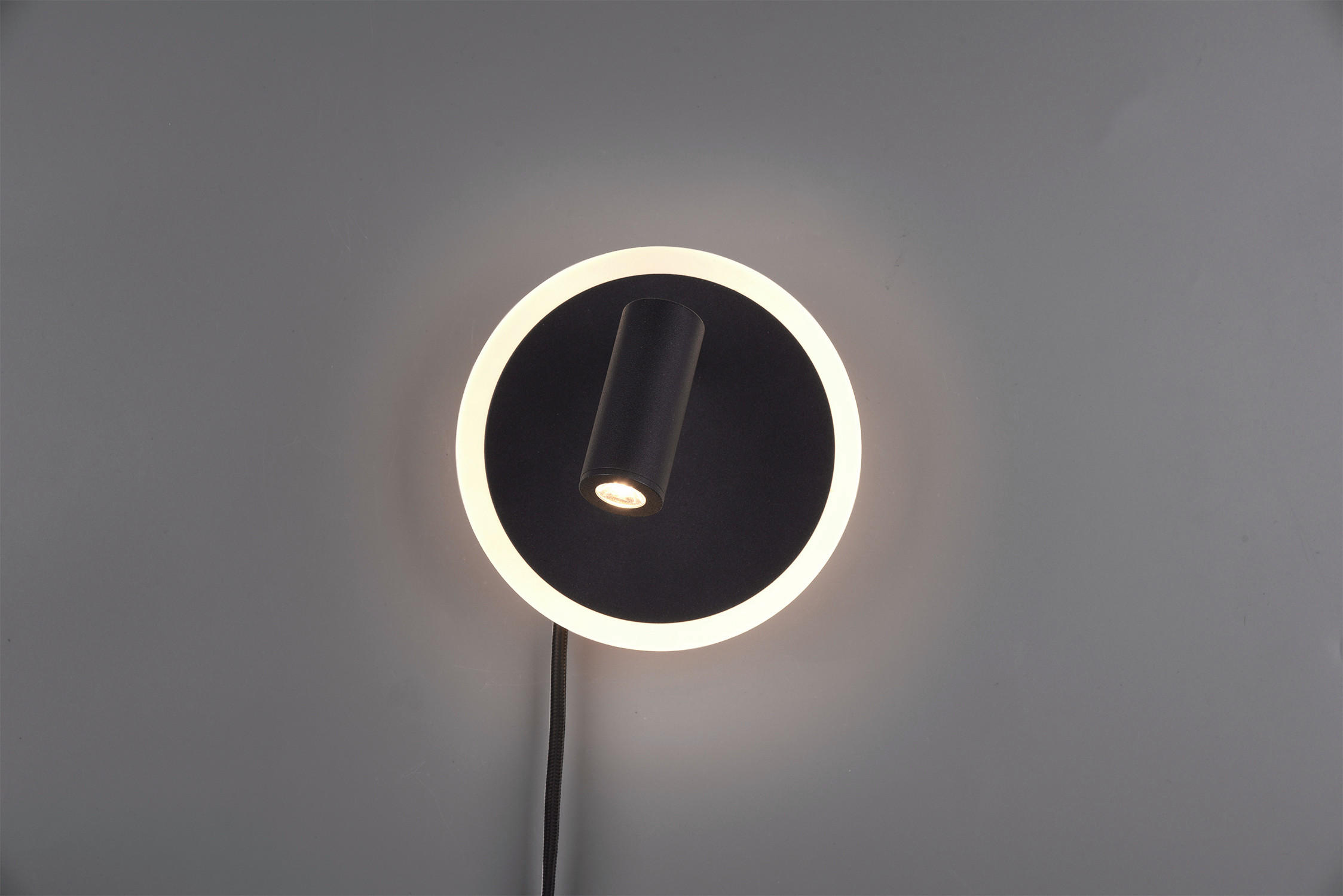 NÁSTĚNNÉ LED SVÍTIDLO, 15 cm - černá, Basics, kov/plast (15cm)