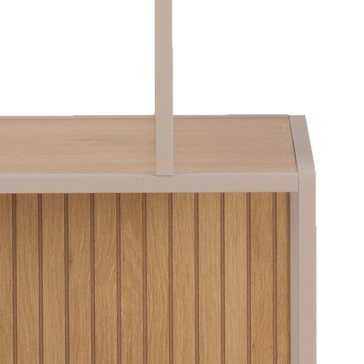 REGAL Grau, Eichefarben  - Eichefarben/Grau, MODERN, Holzwerkstoff/Metall (77/185/35cm) - Xora