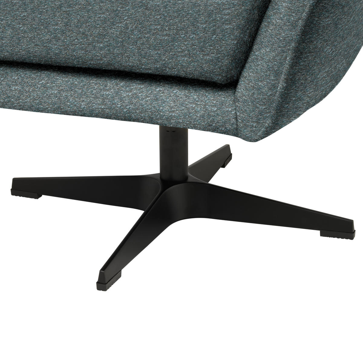 SESSEL in Bouclé Blaugrau  - Blaugrau/Schwarz, Design, Textil/Metall (80/78/80cm) - Stylife