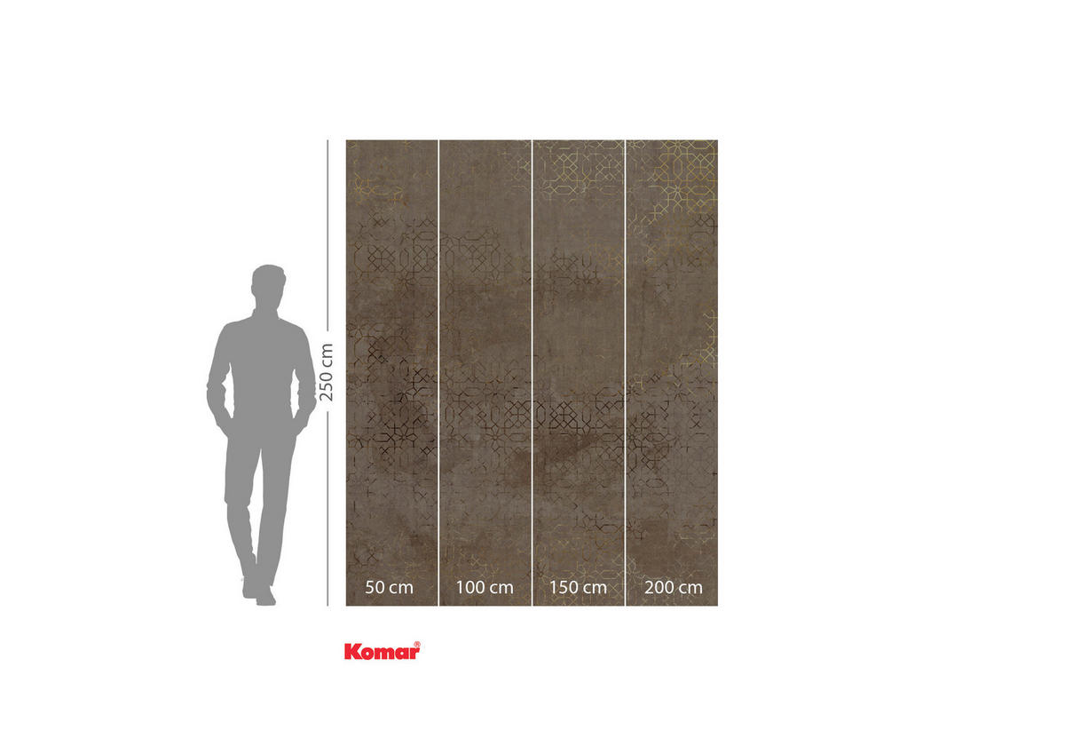 NON WOVEN-TAPET 200/250 cm  - brun, Basics (200/250cm) - Komar
