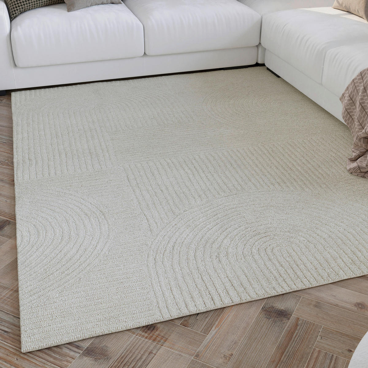 WEBTEPPICH Wohnzimmer 160/230 cm Hamptons Thirtysix Creme rechteckig  - Creme, Design, Textil (160/230cm) - WECON HOME