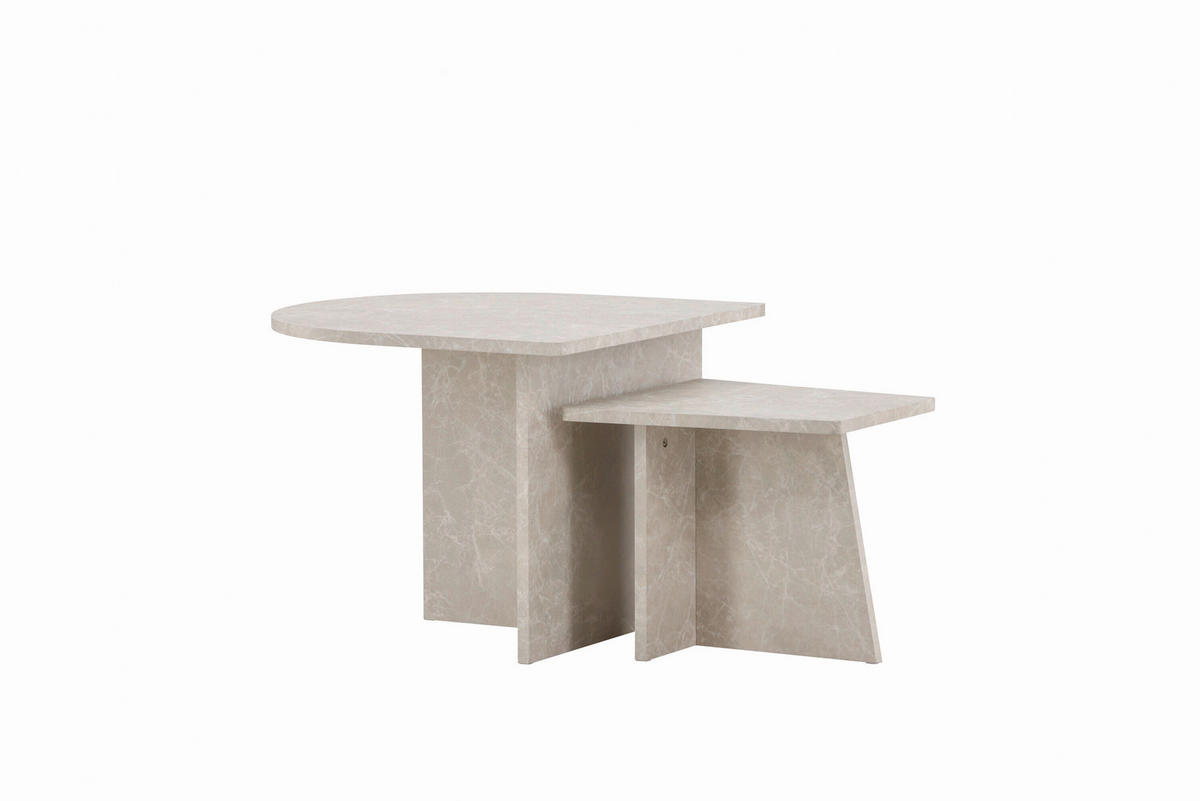 BEISTELLTISCHSET in Holz 60/60/45 cm  - Beige, MODERN, Holz (60/60/45cm) - Livetastic