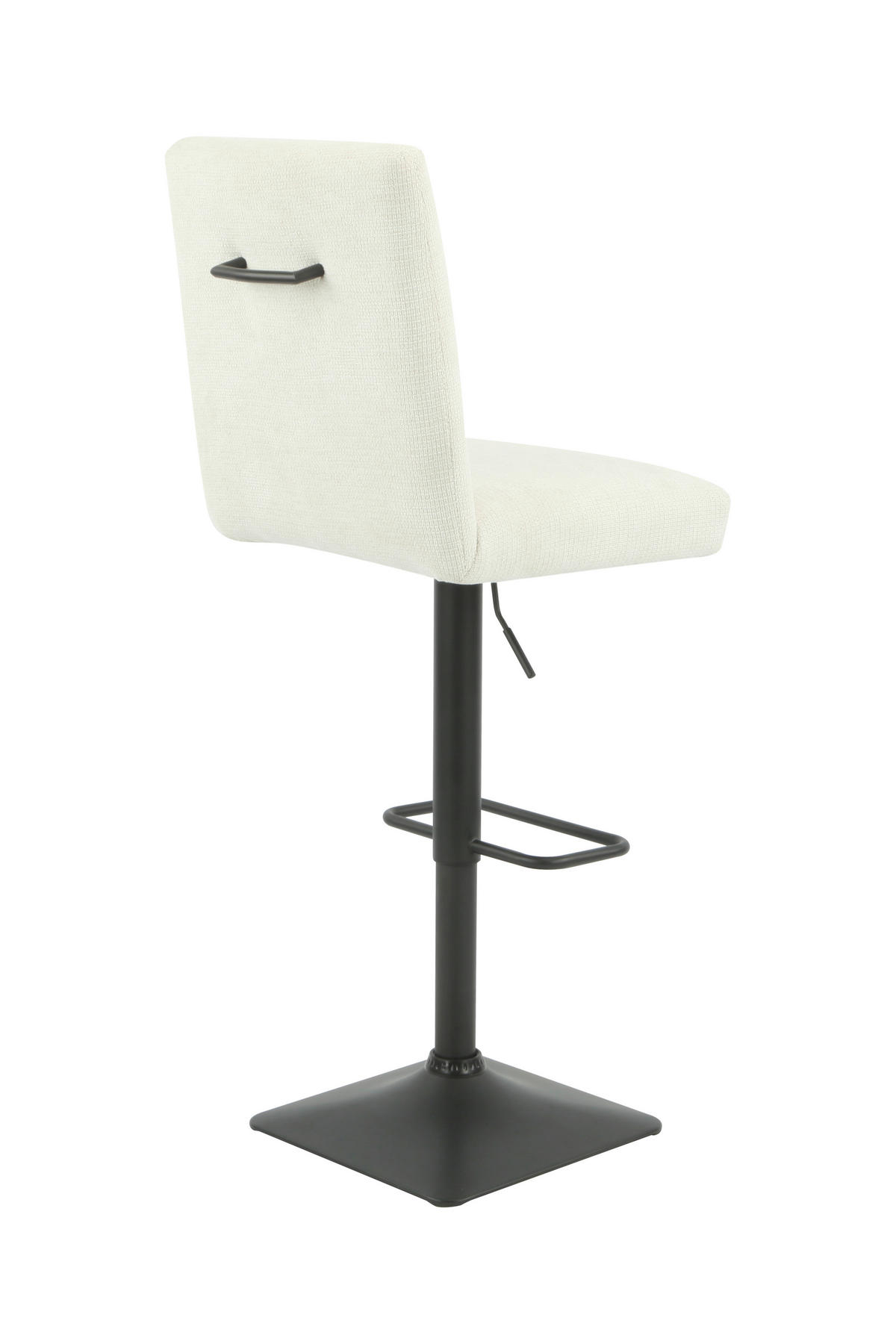 BARHOCKER Webstoff, Mikrofaser Beige Stahl erweiterbar, Sitzfläche 360° drehbar, mit Griff  - Beige/Schwarz, MODERN, Textil/Metall (46/103-123,5/56cm) - MID.YOU