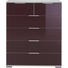 KOMMODE 82/102/42 cm - Brombeere/Alufarben, Design, Glas/Holzwerkstoff (82/102/42cm) - Carryhome KOMMODE 82/102/42 cm - Brombeere/Alufarben, Design, Glas/Holzwerkstoff (82/102/42cm) - Carryhome