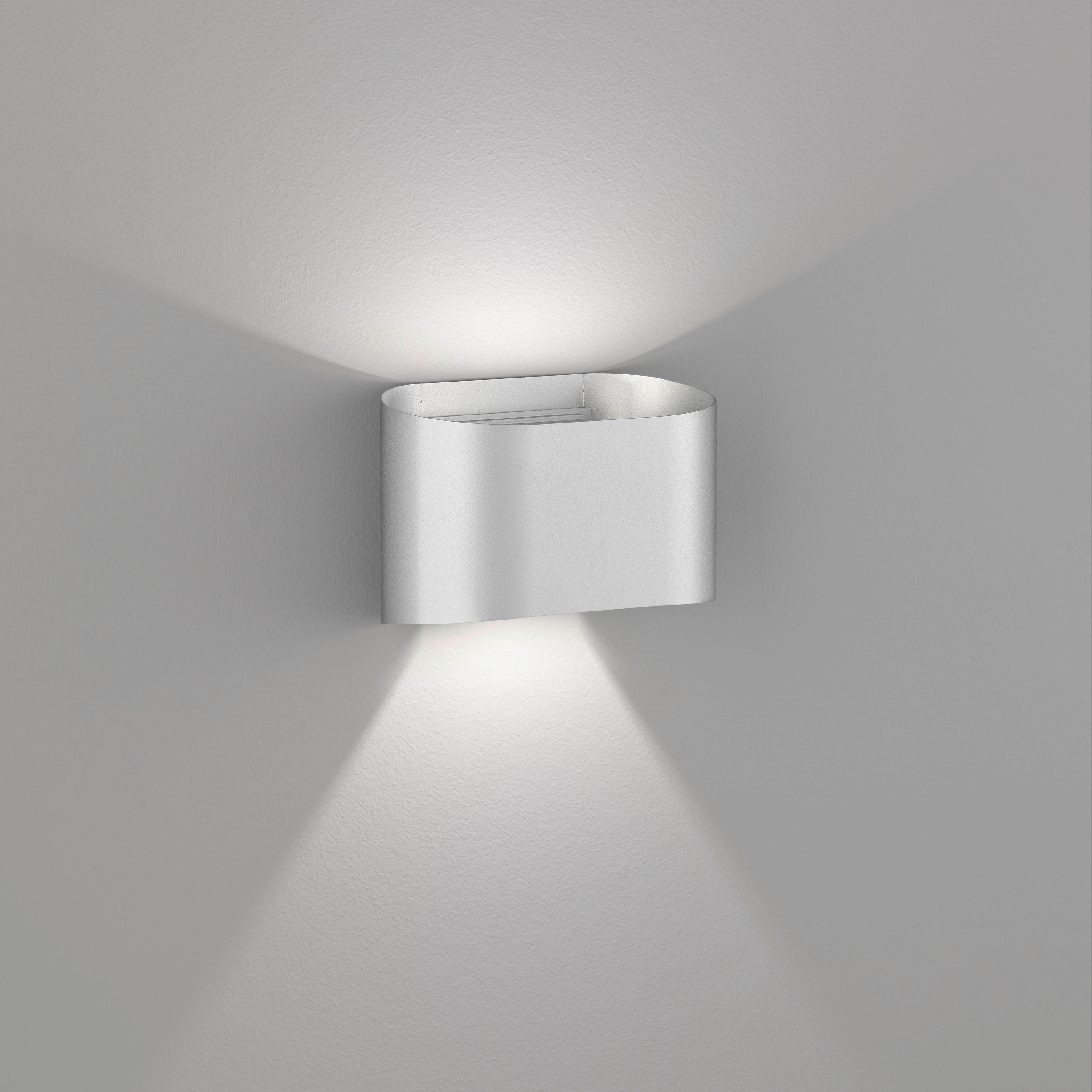 LED-WANDLEUCHTE Wall 12/18 cm   - Silberfarben, KONVENTIONELL, Metall (12/18cm) - Fischer & Honsel
