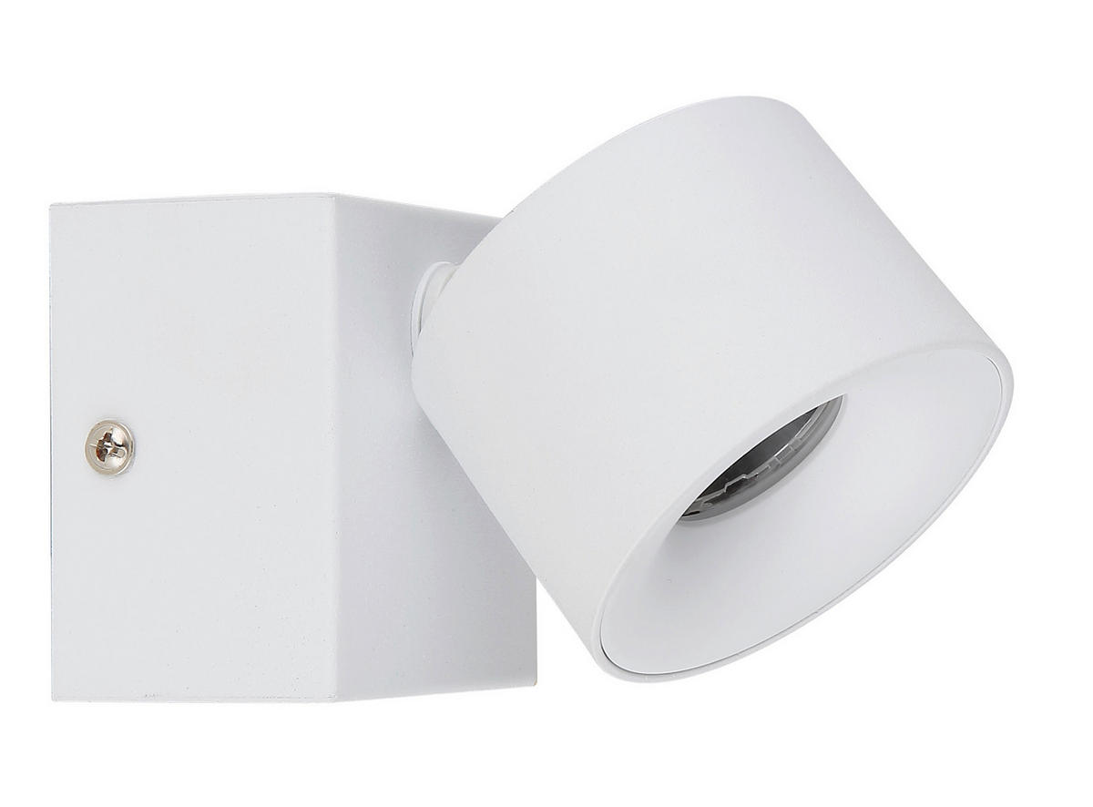 LED-STRAHLER 7.2/9.5 cm   - Transparent/Weiß, Basics, Kunststoff/Metall (7.2/9.5cm) - Globo