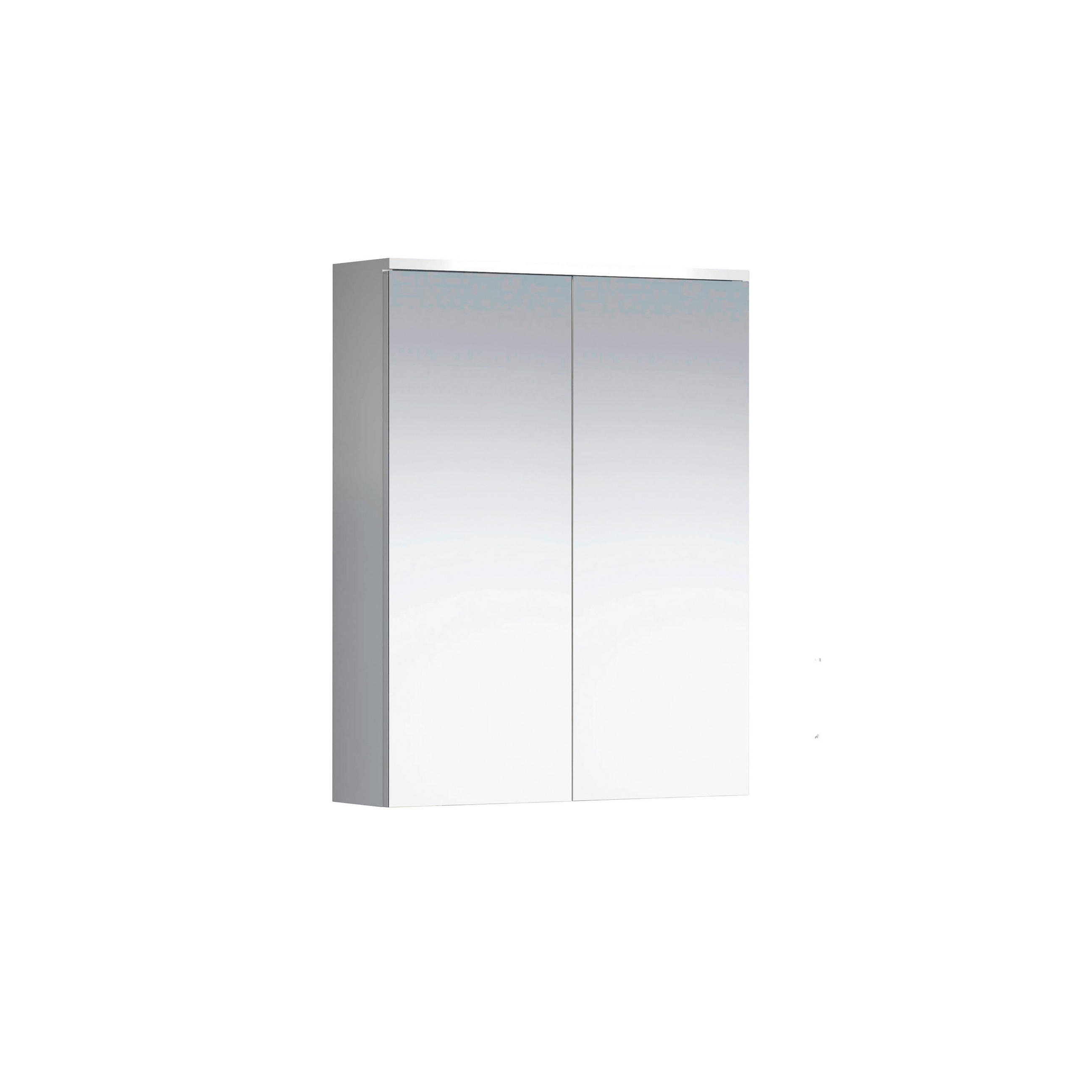 SPIEGELSCHRANK 60/78/18 cm  - Weiß Hochglanz/Weiß, Trend, Glas/Holzwerkstoff (60/78/18cm) - MID.YOU