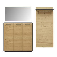 GARDEROBE 4-teilig  in 220/193/37 cm  - Eichefarben/Anthrazit, Design, Holz (220/193/37cm) - Dieter Knoll