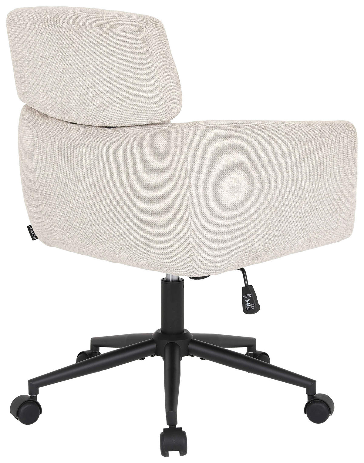 DREHSTUHL Mikrofaser  - Beige/Schwarz, MODERN, Holz/Kunststoff (62/92/100/63cm) - MID.YOU