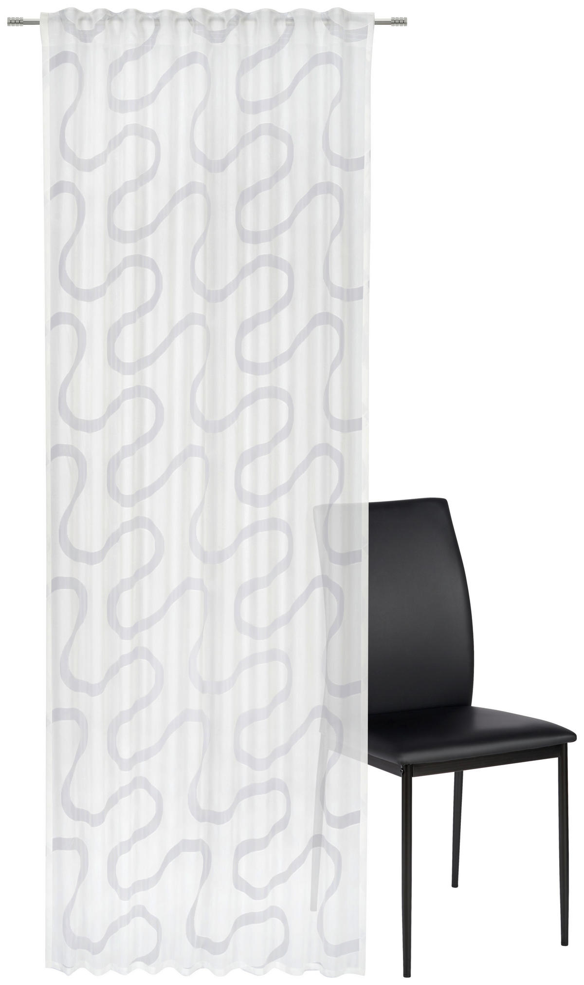 KONČANA ZAVESA  prosojno  140/280 cm   - bela, Basics, tekstil (140/280cm) - Esposa